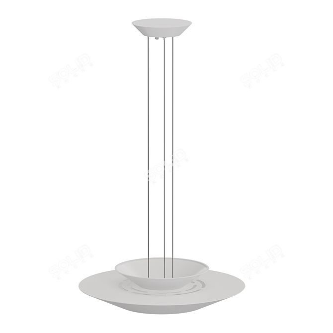 Futuristic LED Pendant Lamp 3D model image 3