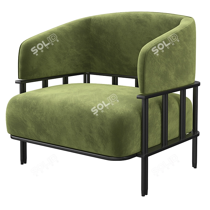 Modern Altto Iris Armchair 3D model image 1