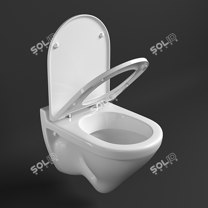 Luxury Attica Wall Hung Toilet 3D model image 2