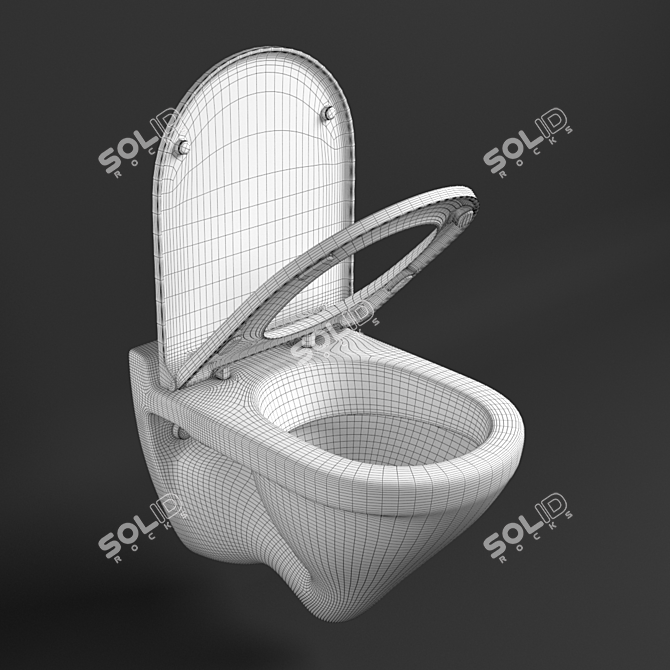 Luxury Attica Wall Hung Toilet 3D model image 4