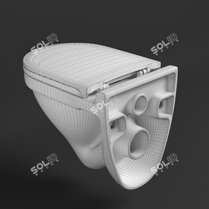 Luxury Attica Wall Hung Toilet 3D model image 5