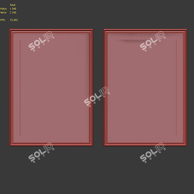 Modern Abstract Picture Frame Set 3D model image 7