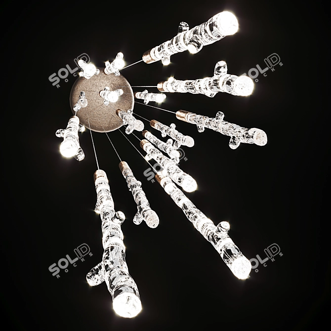 Elegant Branch Pendant Lamp 3D model image 3