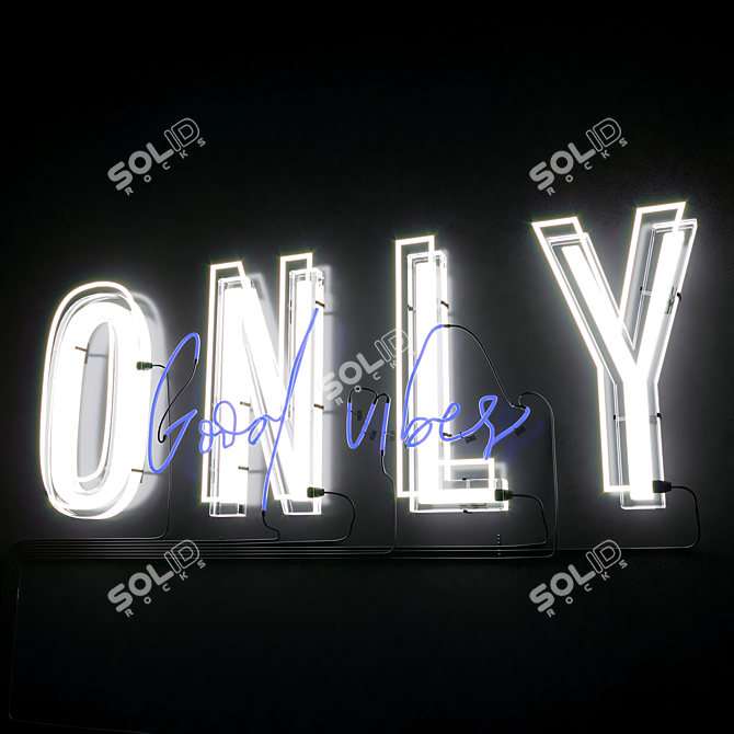 Life is Beautiful Neon Sign 3D model image 1