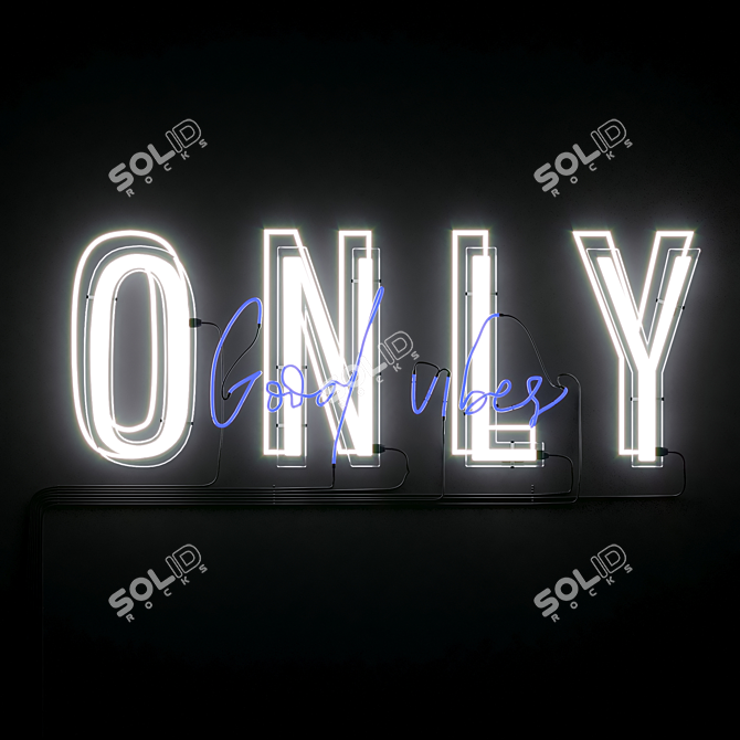 Life is Beautiful Neon Sign 3D model image 2