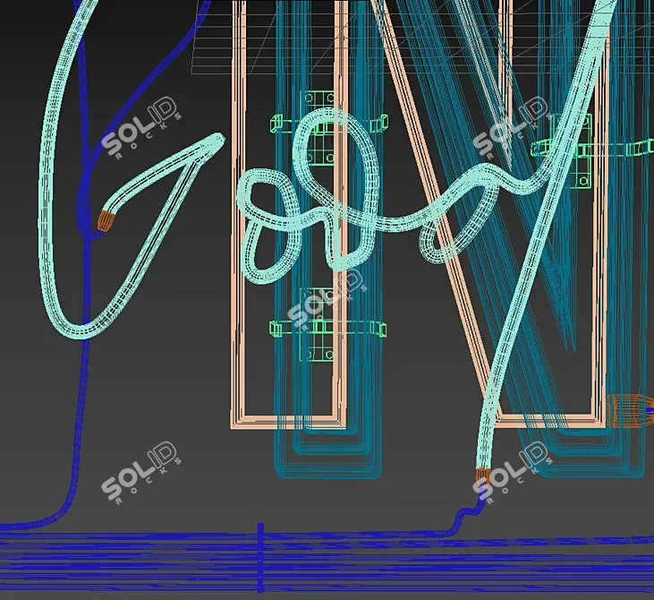 Life is Beautiful Neon Sign 3D model image 4