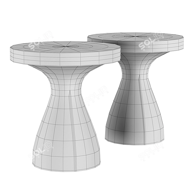 Elegant Serafina Accent Table 3D model image 5