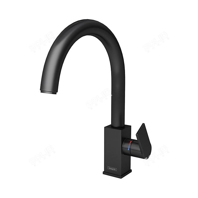 Hansgrohe Vernis Black Matte Kitchen Mixer 3D model image 2