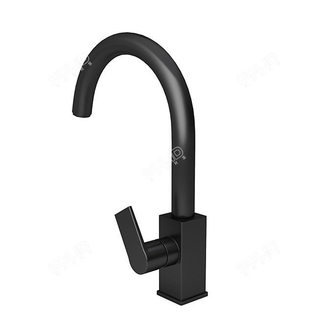 Hansgrohe Vernis Black Matte Kitchen Mixer 3D model image 4