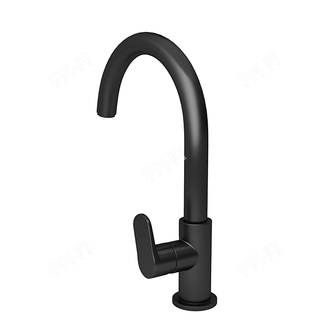 Hansgrohe Vernis Black Matte Kitchen Mixer 3D model image 5