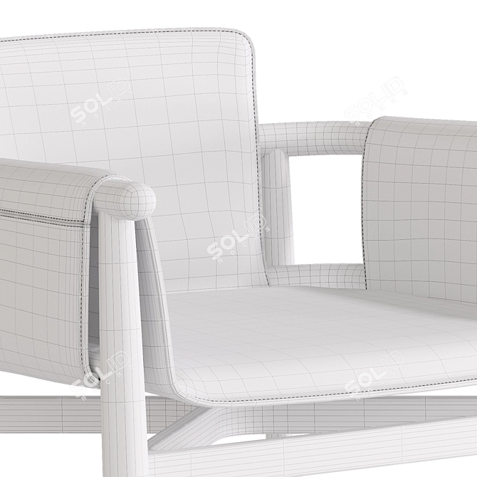 Teresina Kuoio: Leather Lounge Chair 3D model image 4