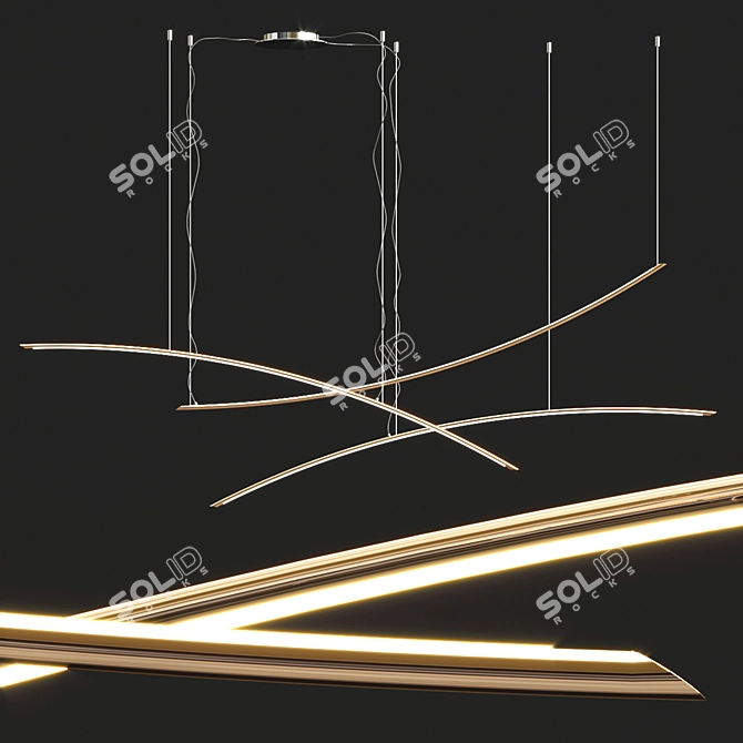 Modern Cattelan Katana: Sleek Italian Lighting 3D model image 1