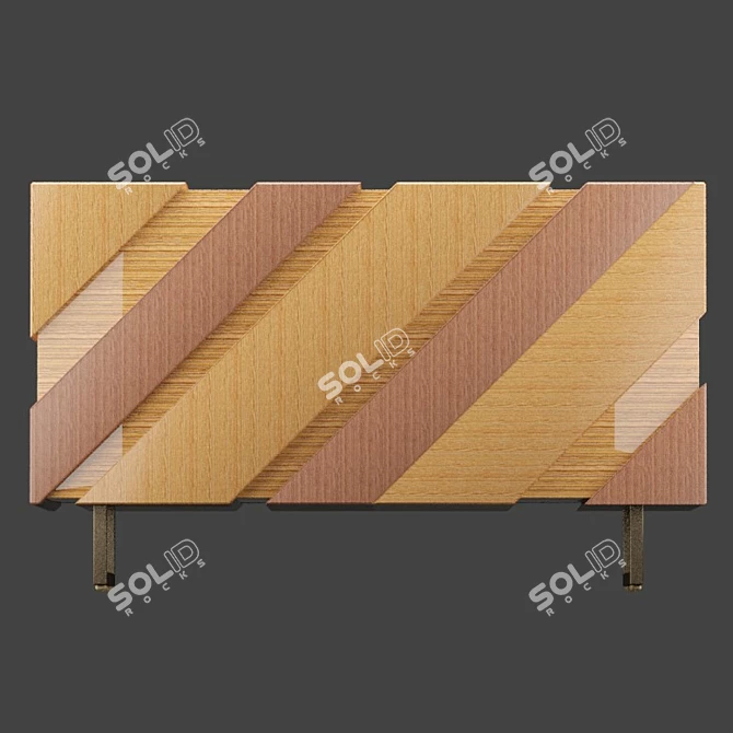 Mariani Slide: Versatile Wood-textured Sideboard 3D model image 2