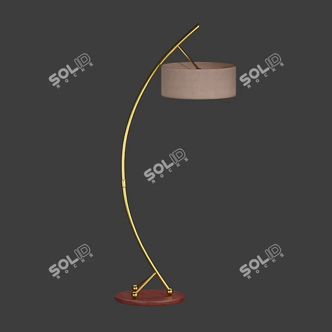 Elegant Vardar Floor Lamp 3D model image 1