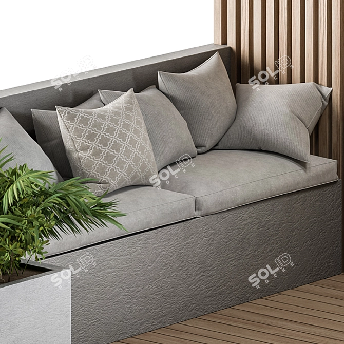 Outdoor Oasis: Roof Garden & Balcony Furniture 3D model image 3