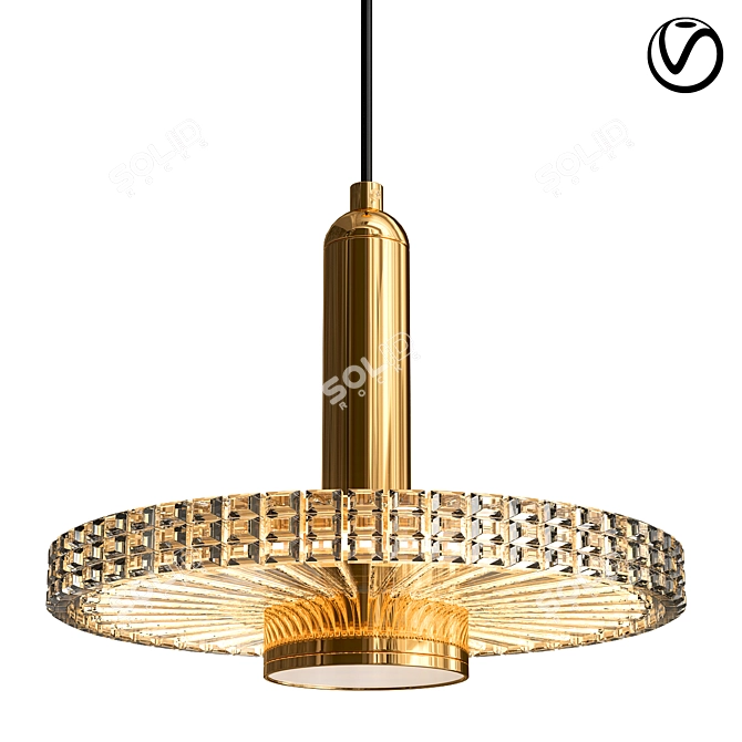 Elegant GEORGA Pendant Lamp 3D model image 1