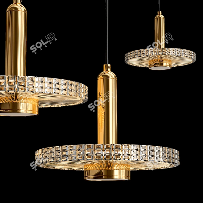 Elegant GEORGA Pendant Lamp 3D model image 2