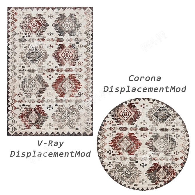 Versatile Rug Set: 8 Stunning Designs 3D model image 3