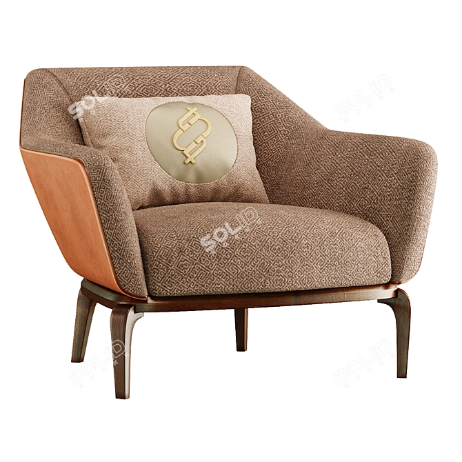 Elegant 1743 Armchair by Tecni Nova 3D model image 1