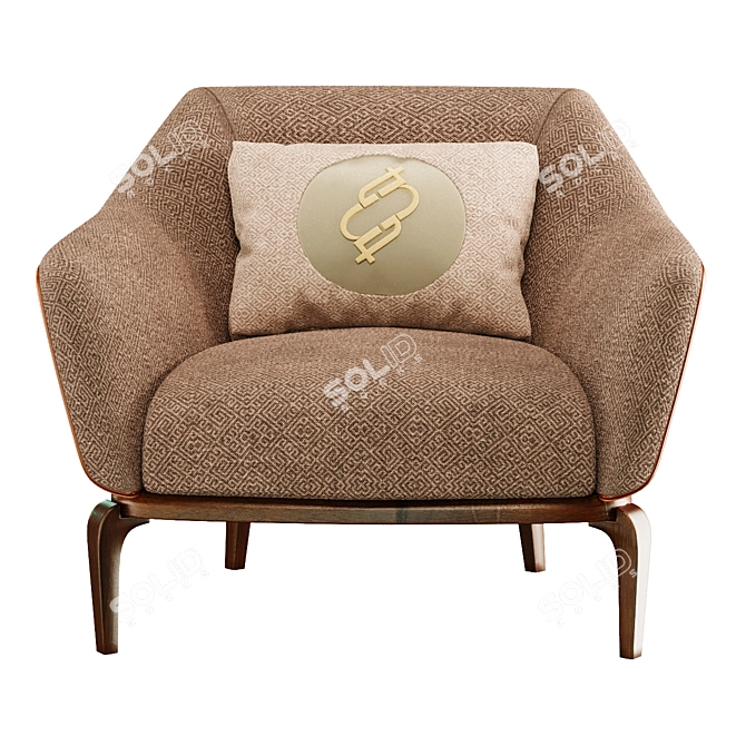 Elegant 1743 Armchair by Tecni Nova 3D model image 3