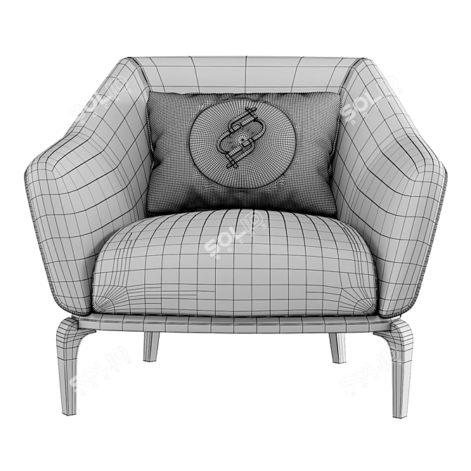 Elegant 1743 Armchair by Tecni Nova 3D model image 4
