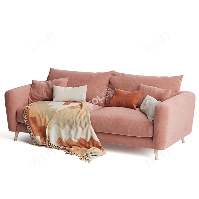 Cozy Squishmeister Sofa: The Ultimate in Comfort 3D model image 6