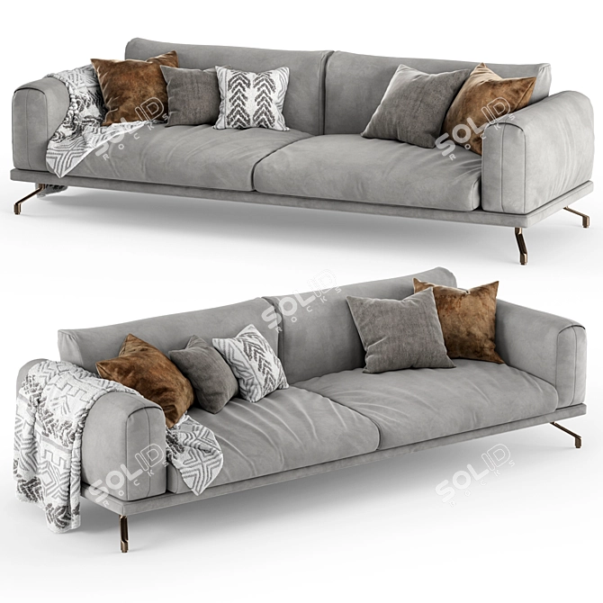 Modern Italian Sofa Dall'Agnese POLDO 3D model image 1