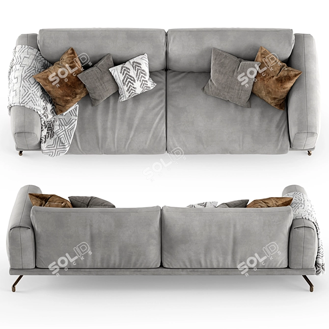 Modern Italian Sofa Dall'Agnese POLDO 3D model image 3