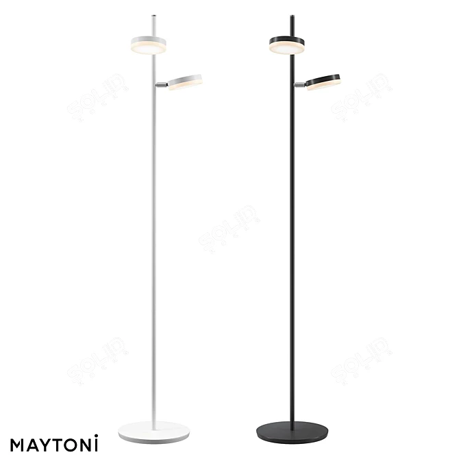 Maytoni Floor Lamp: MOD070FL-L12B3K in Fad Series 3D model image 1