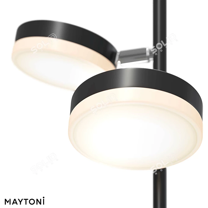 Maytoni Floor Lamp: MOD070FL-L12B3K in Fad Series 3D model image 2