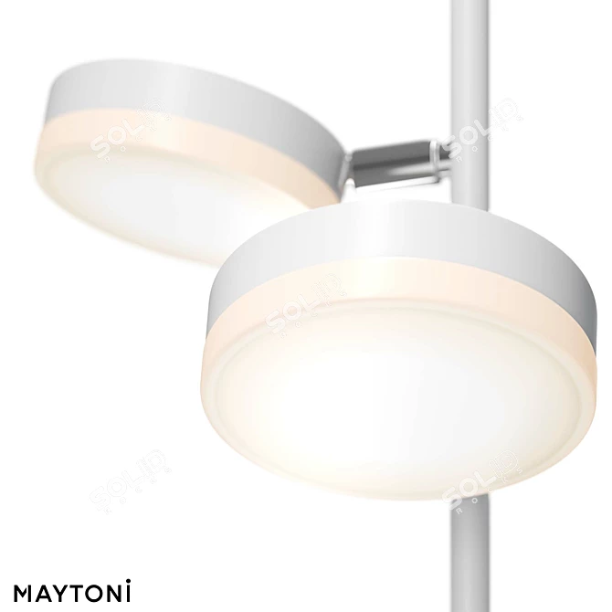 Maytoni Floor Lamp: MOD070FL-L12B3K in Fad Series 3D model image 3