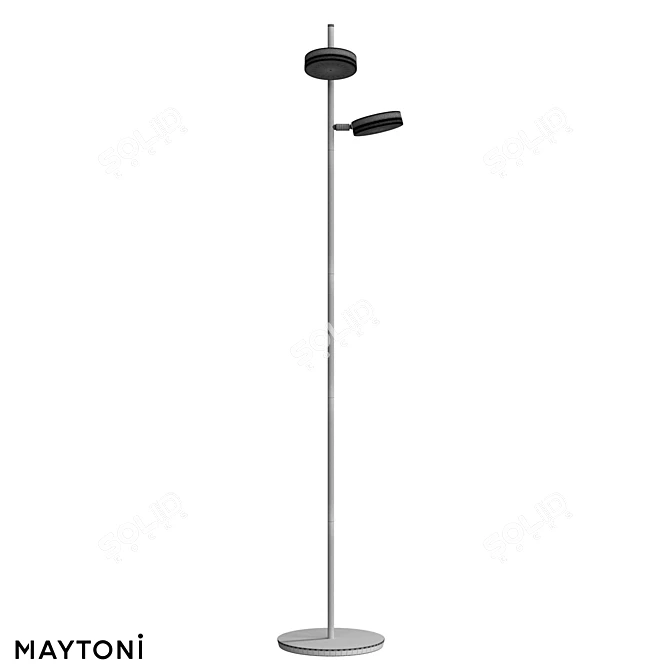 Maytoni Floor Lamp: MOD070FL-L12B3K in Fad Series 3D model image 4