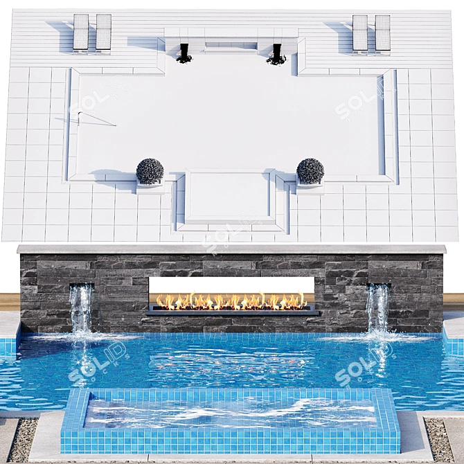 Versatile Pool 31: 3D-Ready Swimming Haven 3D model image 4