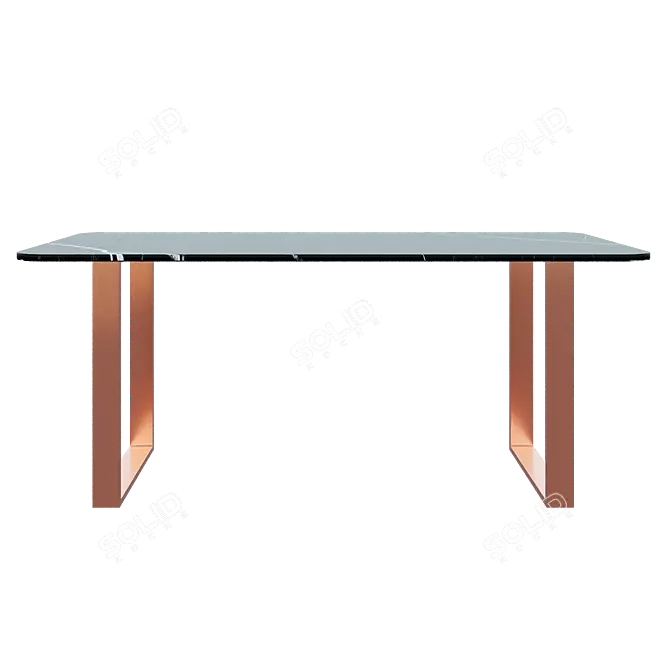 Callisto Dining Table: Sleek Elegance for Your Home 3D model image 1