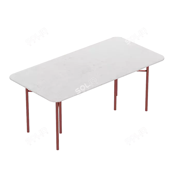 Amato Dining Table: Stylish and Free 3D model image 4