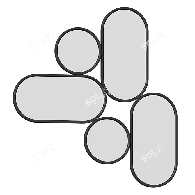 Parko Wall Mirror: Unique Design 3D model image 1