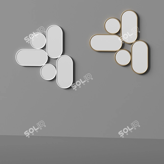 Parko Wall Mirror: Unique Design 3D model image 2