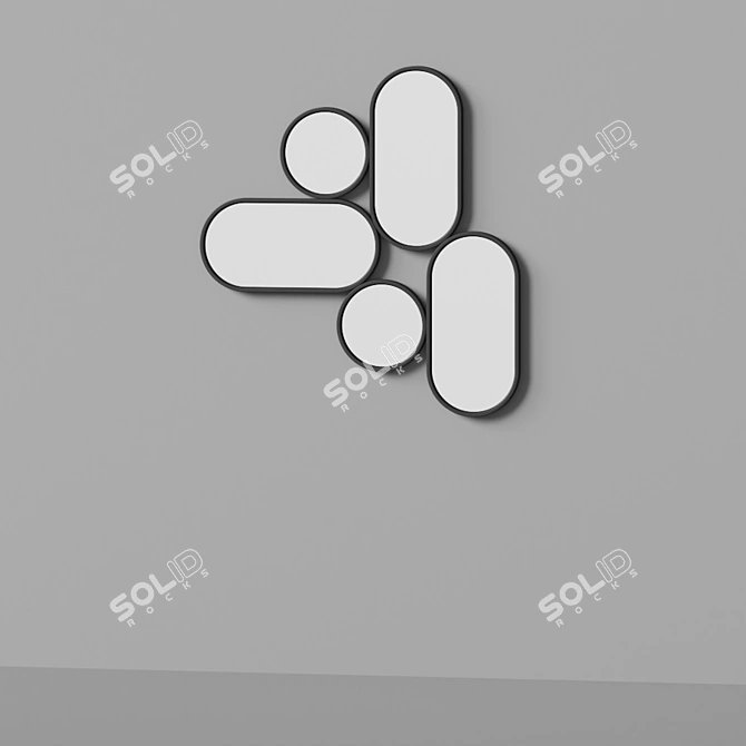 Parko Wall Mirror: Unique Design 3D model image 3