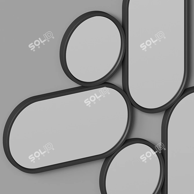 Parko Wall Mirror: Unique Design 3D model image 4