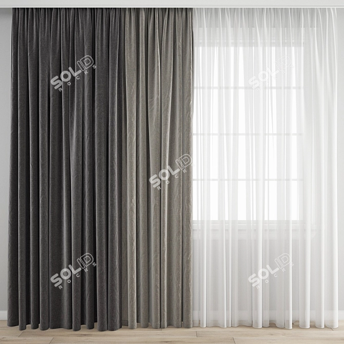 Polygon Curtain Model 3D model image 5