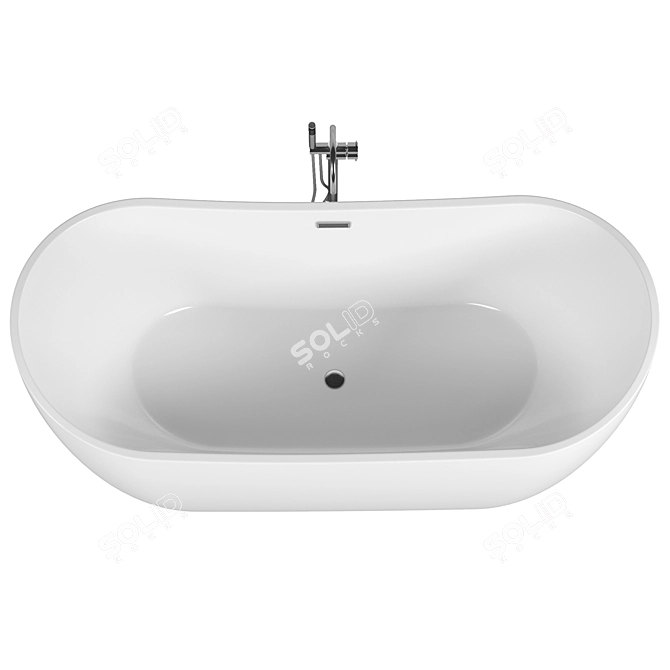 Luxury Italian Acrylic Bathtub 3D model image 2