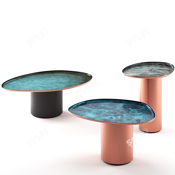 Elegant Drops Coffee Table | De Castelli 3D model image 4