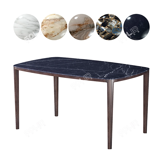 Mia Casa Izi Dining Table: Elegant and Versatile 3D model image 1