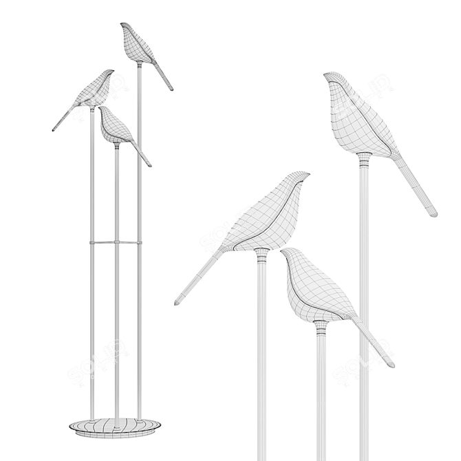 Avian Glow Floor Lamp 3D model image 2