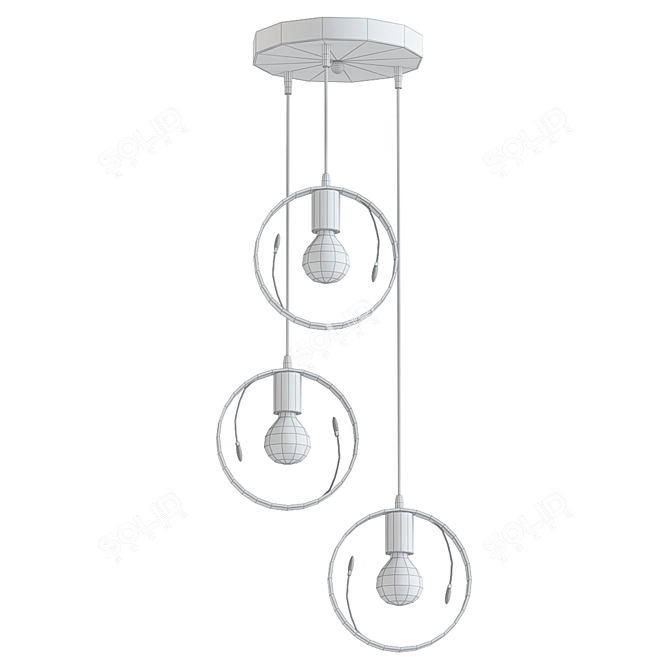 Modern Cluster Pendant Light 3D model image 2