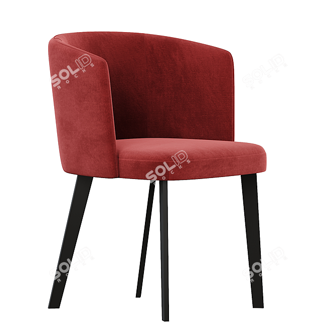 Elegant Potocco Lena Chair 3D model image 2