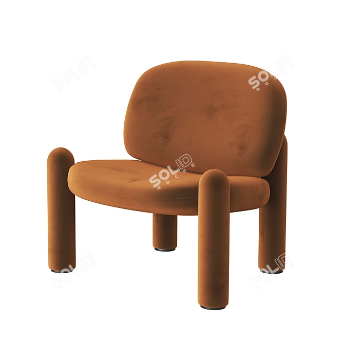 Modern Driade Tottori Armchair 3D model image 2