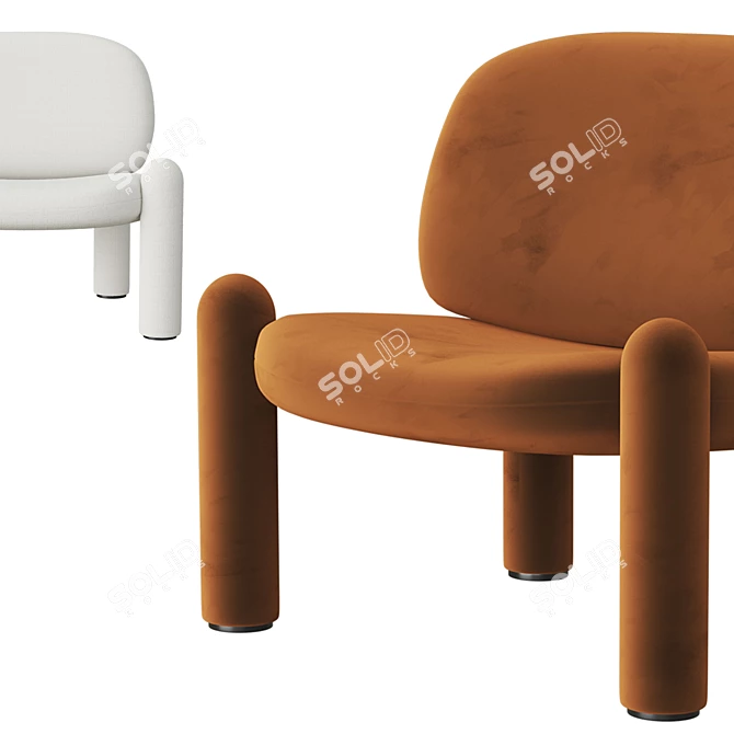 Modern Driade Tottori Armchair 3D model image 3