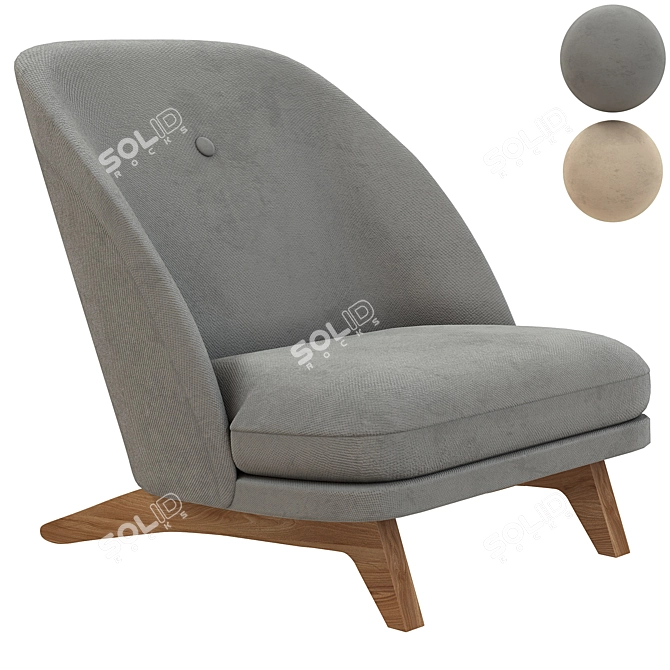 Elegant Georgia Chair: Stylish & Comfortable 3D model image 2