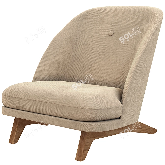Elegant Georgia Chair: Stylish & Comfortable 3D model image 5
